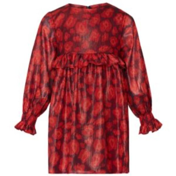 $242 Little Marc Jacobs Girl’s Ruffle Shift Dress Size 6 Holiday Formal - Picture 1 of 7